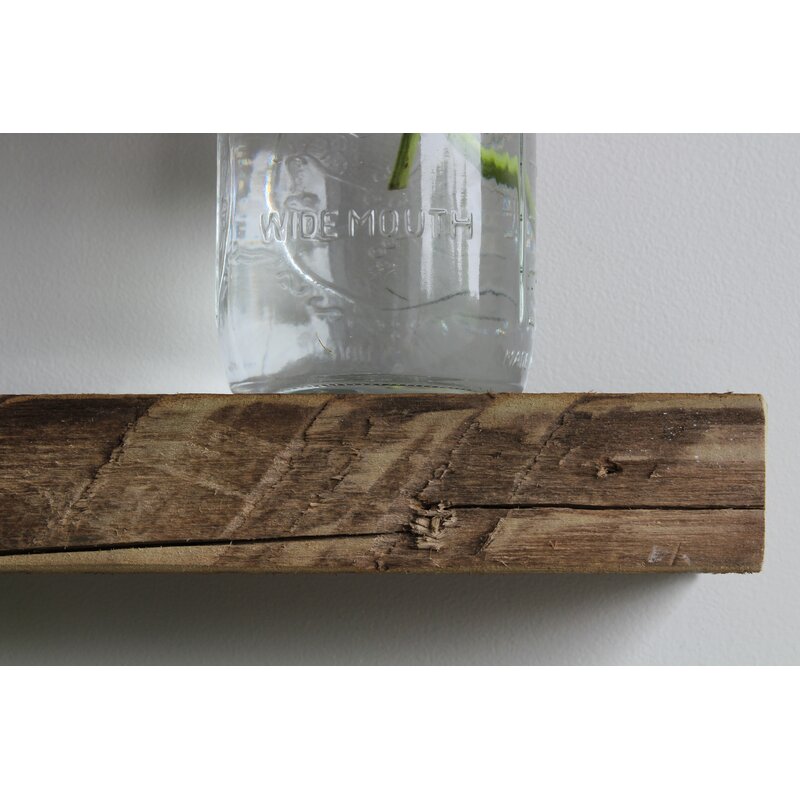 Gracie Oaks Joao 2 Piece Reclaimed Barn Wood Solid Wood Floating Shelf